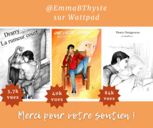 nombre de vues sur les fanfictions drarry d'Emma B. Thyste sur wattpad en avril 2024